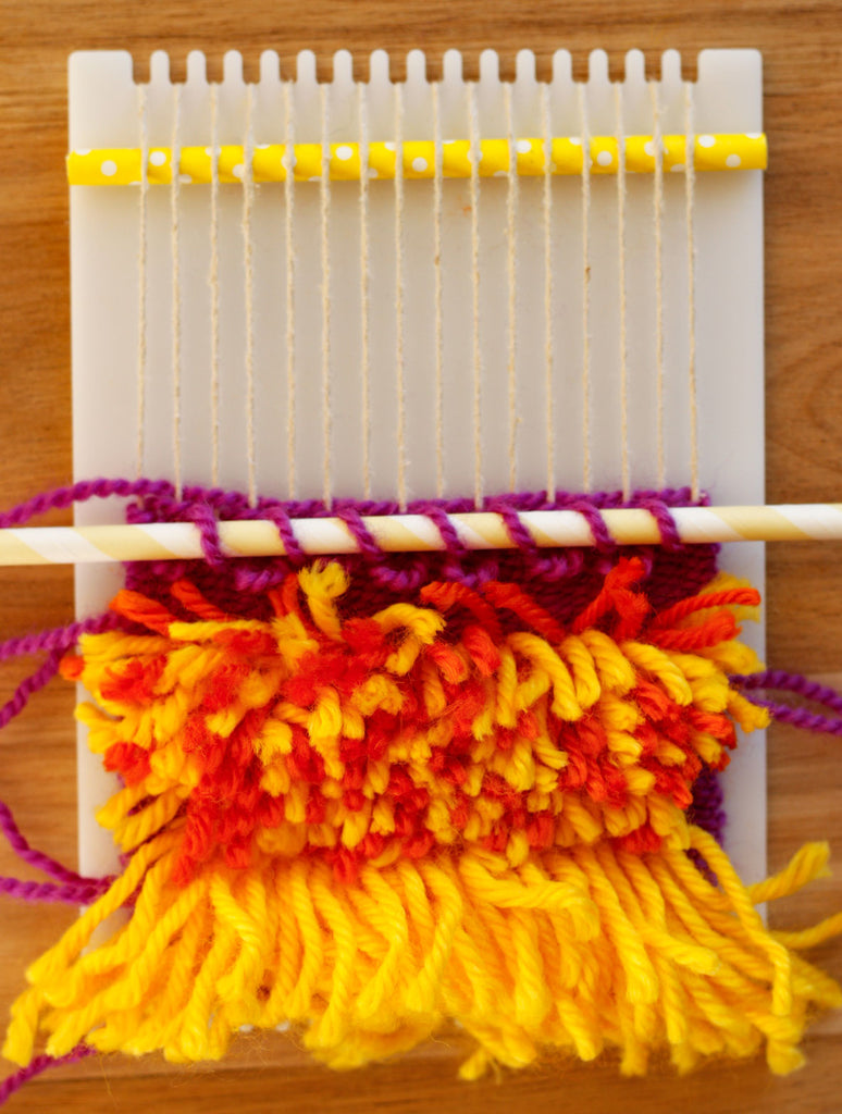 Learn to Weave Shaggy and Loopy Pile on a Little Loom - The Creativity  Patch - Lucy Jennings
